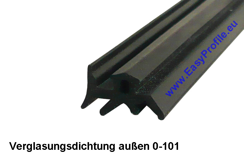 Verglasungsdichtung Für Fenster - 10 Meter Gummiprofil 15,3mm Schwarz