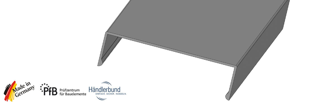 Deckprofil RAL 7016 grau Deckprofil RAL 7016 grau